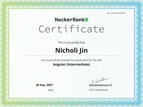 Angular Certification