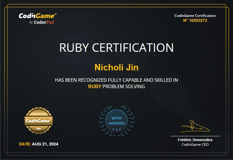 Ruby Certification